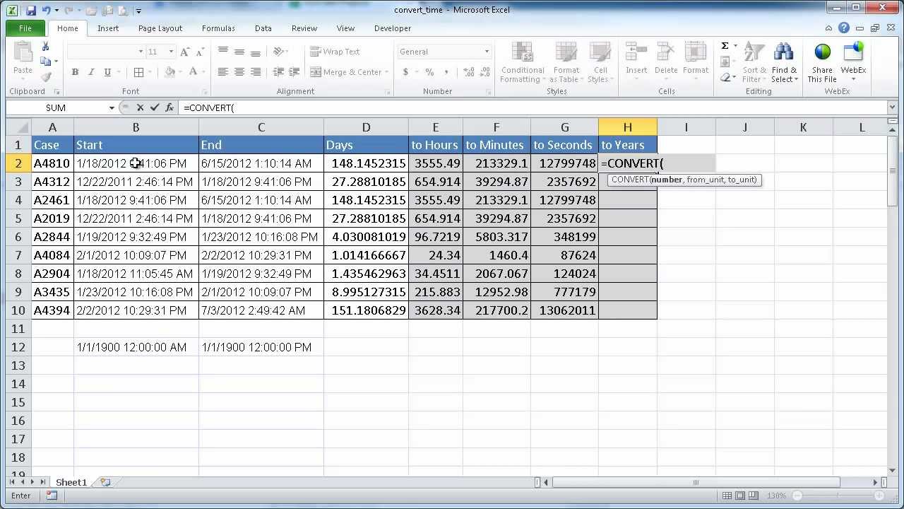 excel for mac convert milliseconds to time